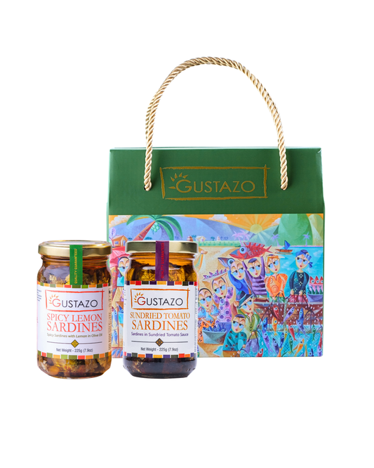 Gourmet Pair A: Spicy Lemon Sardines & Sundried Tomato Sardines in a Duo Gift Box (Jovan Benito Edition)