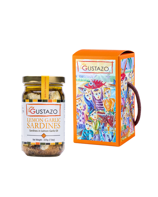 Lemon Garlic Sardines in a Holiday Single Gift Box (Jovan Benito Edition)