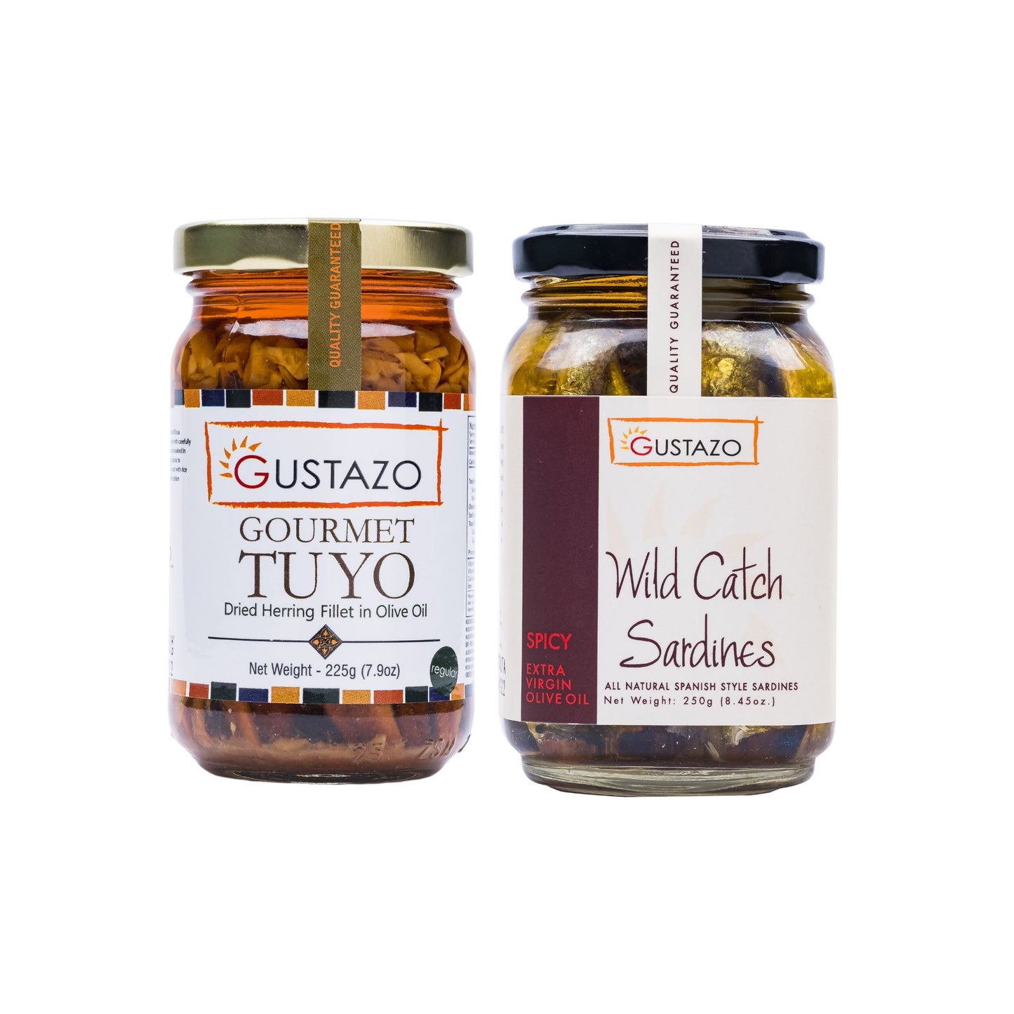 Gourmet Tuyo in Olive Oil & Wild Catch Sardines Spicy EVOO in Duo Box