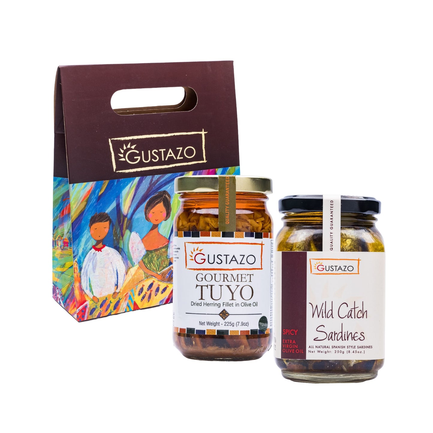 Gourmet Tuyo in Olive Oil & Wild Catch Sardines Spicy EVOO in Duo Box